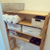 「清潔感を保ちながら使いやすくすっきりした空間に♪洗面所のタオル収納10選」の画像4