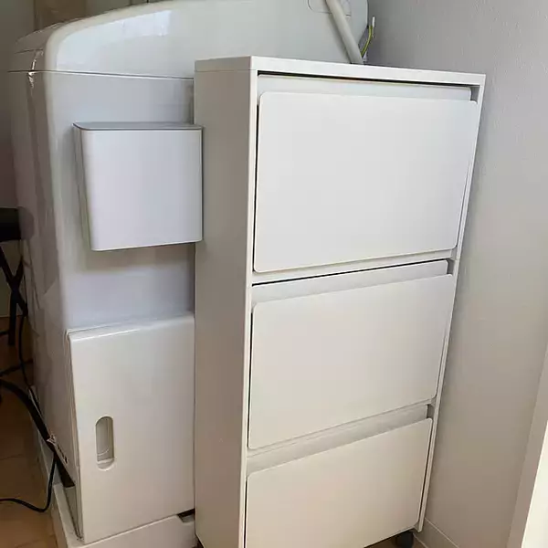 「清潔感を保ちながら使いやすくすっきりした空間に♪洗面所のタオル収納10選」の画像