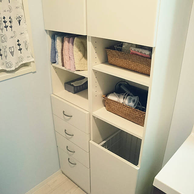 清潔感を保ちながら使いやすくすっきりした空間に♪洗面所のタオル収納10選