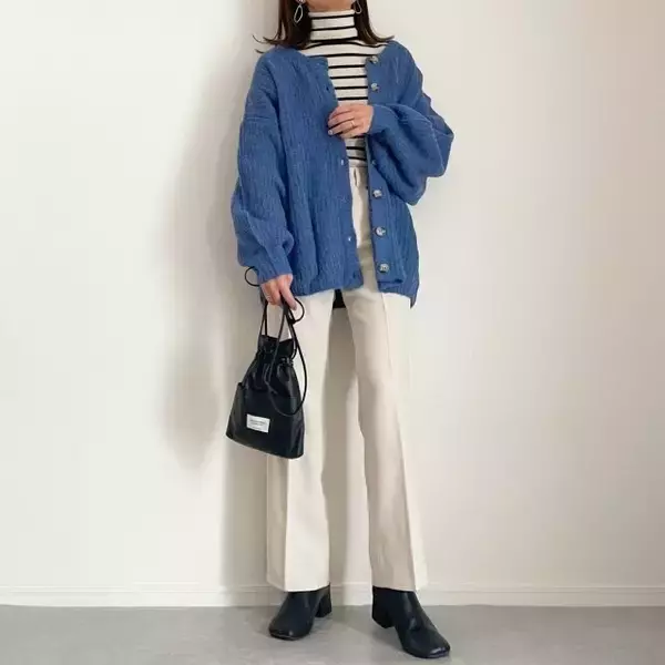 ユニクロの細見えボーダーニットを着まわし！周りと差がつく♡大人女子のコーデ8style