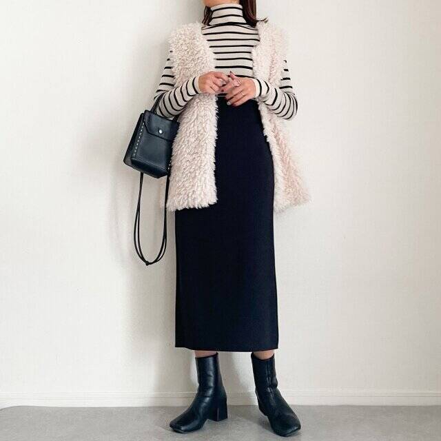 ユニクロの細見えボーダーニットを着まわし！周りと差がつく♡大人女子のコーデ8style