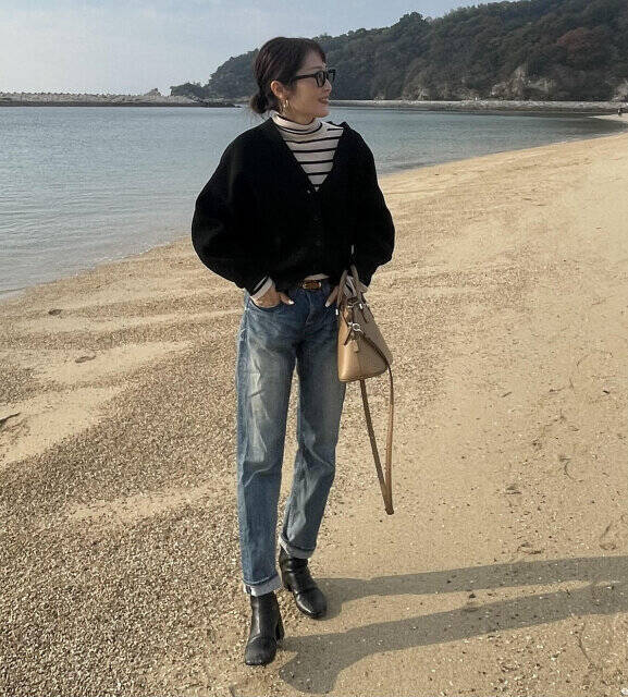 ユニクロの細見えボーダーニットを着まわし！周りと差がつく♡大人女子のコーデ8style