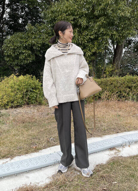 ユニクロの細見えボーダーニットを着まわし！周りと差がつく♡大人女子のコーデ8style