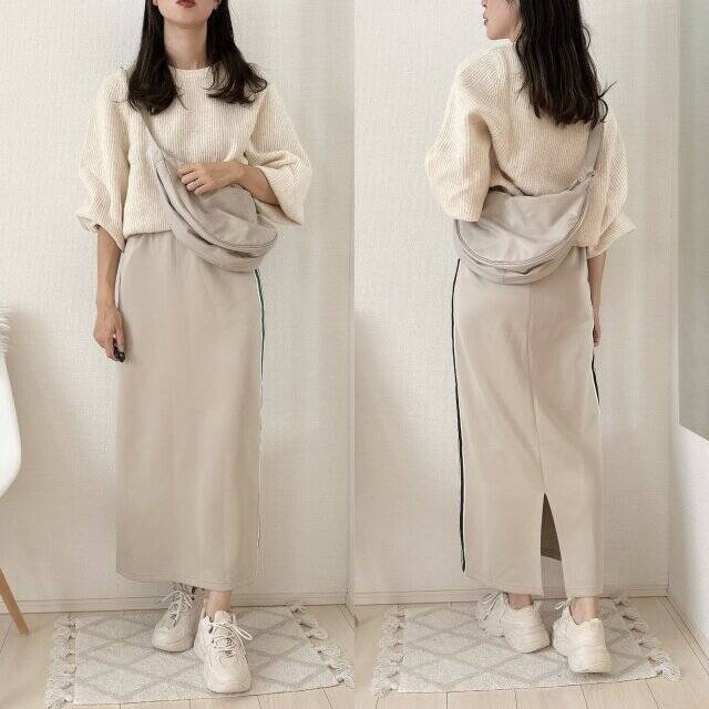 さすがユニクロユー！このシルエットたまらん…♡1枚でコーデが決まるニット