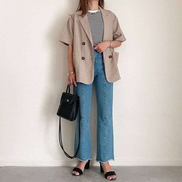 ユニクロのバズりトップスがめちゃ使える！30代女子は絶対買って！夏のボーダー旬コーデ5選♡