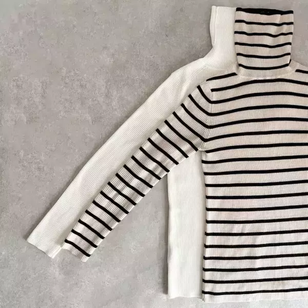 結局どっちが使えるの？ユニクロバズりタートル「無地vsボーダー」1週間コーデ♡