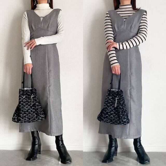 結局どっちが使えるの？ユニクロバズりタートル「無地vsボーダー」1週間コーデ♡