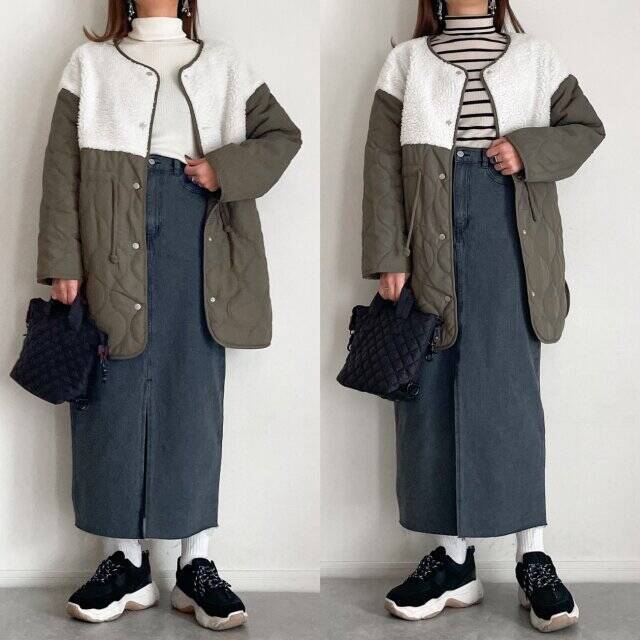 結局どっちが使えるの？ユニクロバズりタートル「無地vsボーダー」1週間コーデ♡