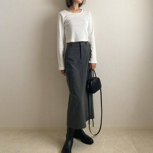 GUに今っぽ可愛いスカートあった～♡きれいめ派の大人女子に！今旬カーゴスカート