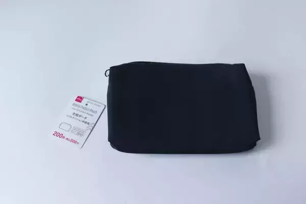 100均で中身見た瞬間買いました！地味だけど…欲しい機能備わってる！究極のシンプルポーチ
