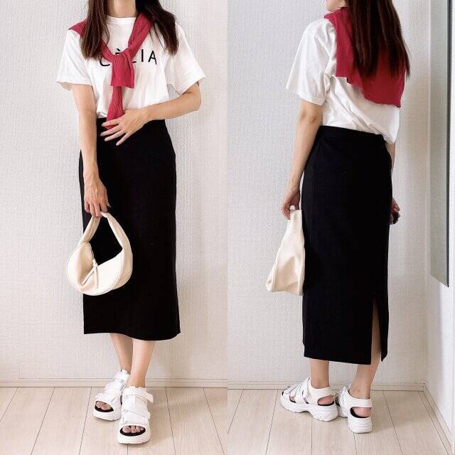 ユニクロさんレベル高すぎっ…！週5着回せるのに着心地ラクチン♡優秀「黒スカート」