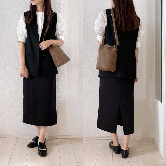 ユニクロさんレベル高すぎっ…！週5着回せるのに着心地ラクチン♡優秀「黒スカート」