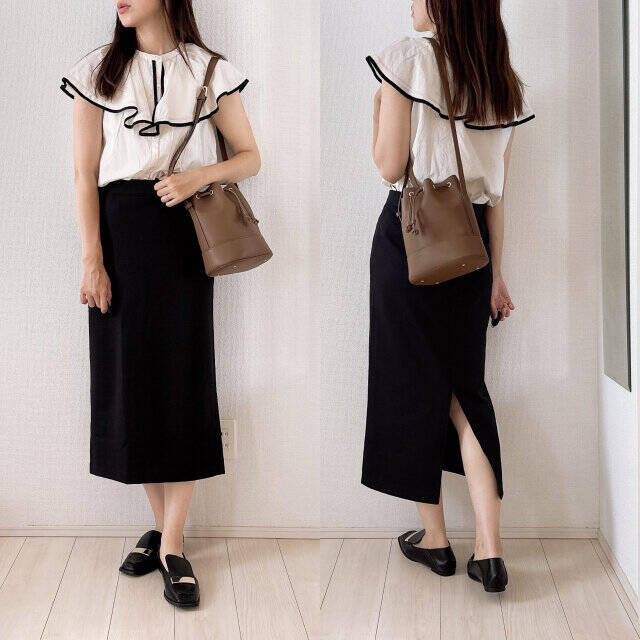 ユニクロさんレベル高すぎっ…！週5着回せるのに着心地ラクチン♡優秀「黒スカート」