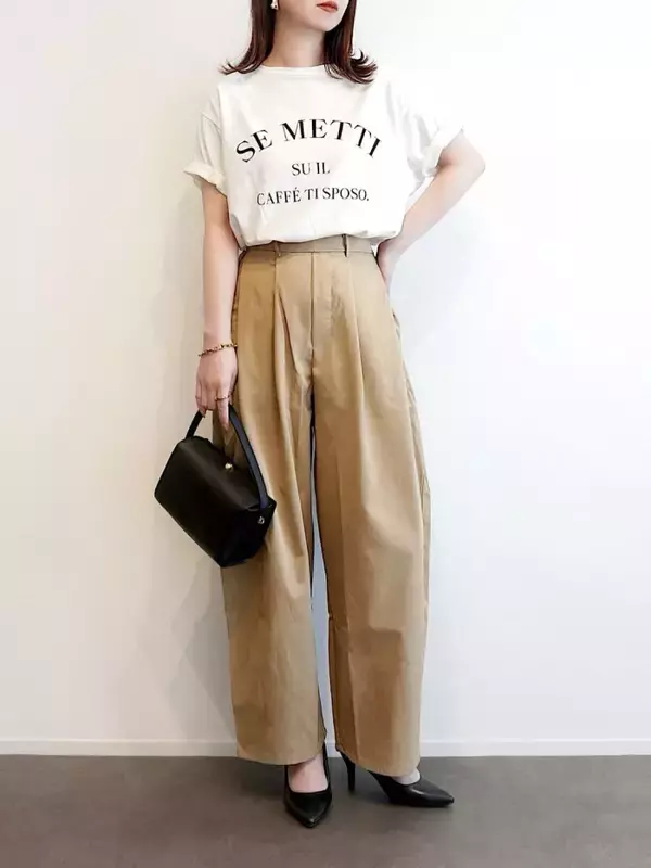 夏の定番「ロゴTシャツ」大人はこう着る♡カジュアルすぎない！おしゃれさんのお手本コーデ5選