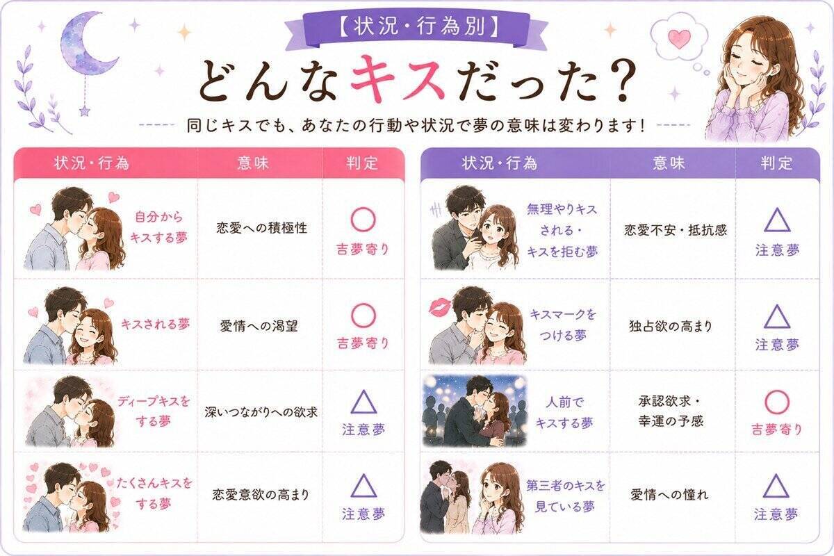 キス する 夢 リアル な 感覚