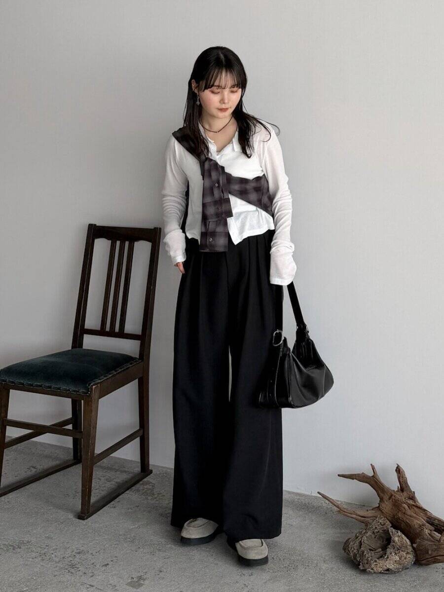 黒ワイドパンツはこうすればもっと可愛く着こなせる♡今っぽく着やせが叶う！春コーデ5選