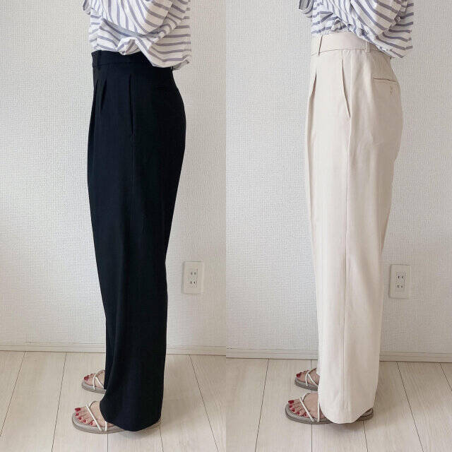 ユニクロの神パンツが進化して再登場！新・旧タックワイドパンツ徹底比較♡はき比べレビュー