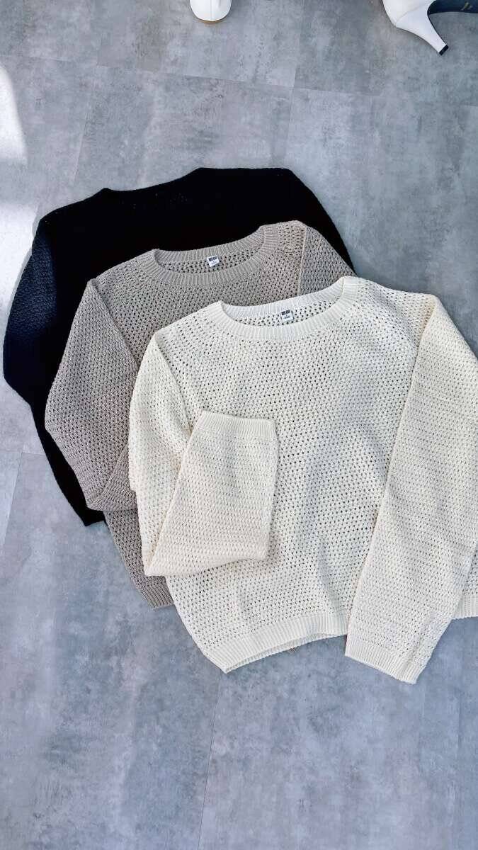 透けすぎないから毎日着たくなる♡低身長さんが脚長に見えるユニクロニットの着こなし術