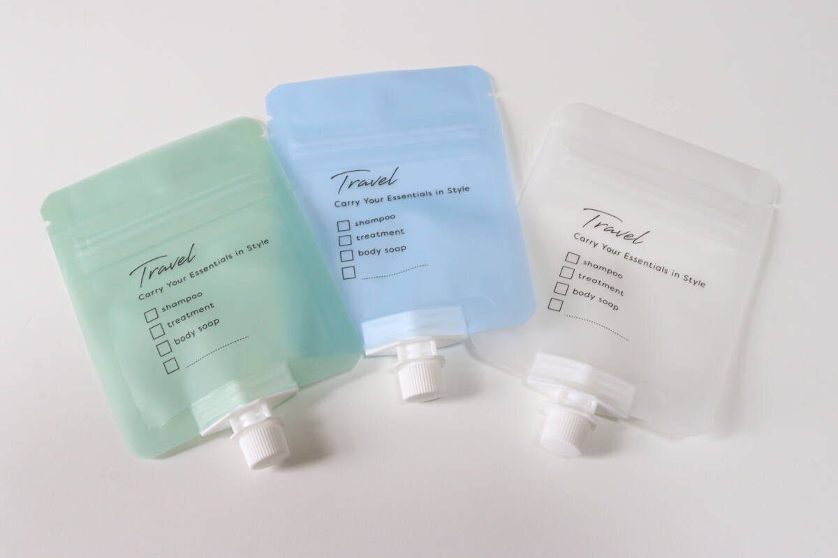 ついにハイブリッドタイプ出た！より安心して持ち運べる！もう手放せない100均詰め替えパウチ