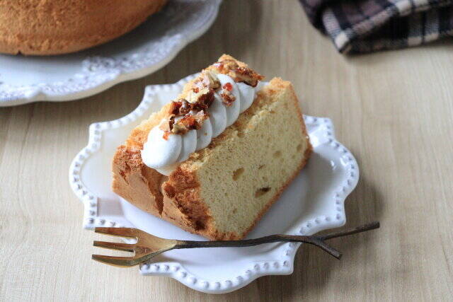 ふわふわ食感が美味しい！簡単メープルシフォンケーキのレシピ