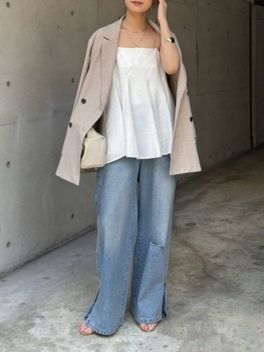 2026夏はワイドデニムがあればOK♡ラクしてスタイルアップが叶う！大人の涼しげコーデ