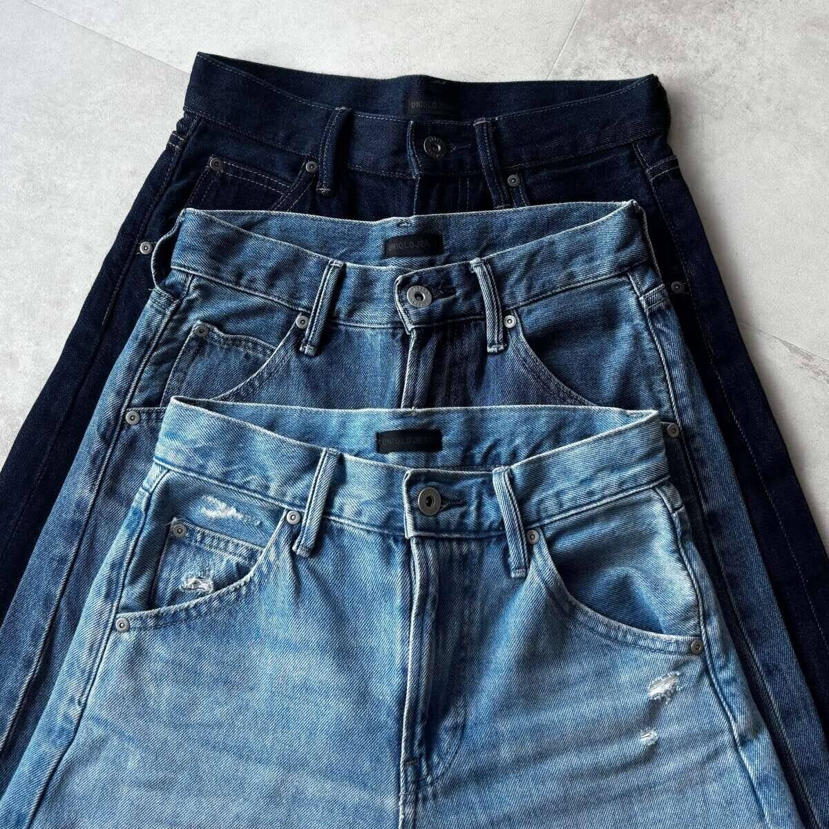 ユニクロ「バギーカーブジーンズ」どの色が一番スタイルアップ？154cmが3色比較♡