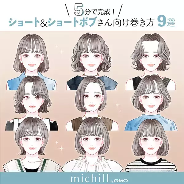 5分で完成！ショート＆ショートボブさんが可愛くなれる♡巻き髪9選