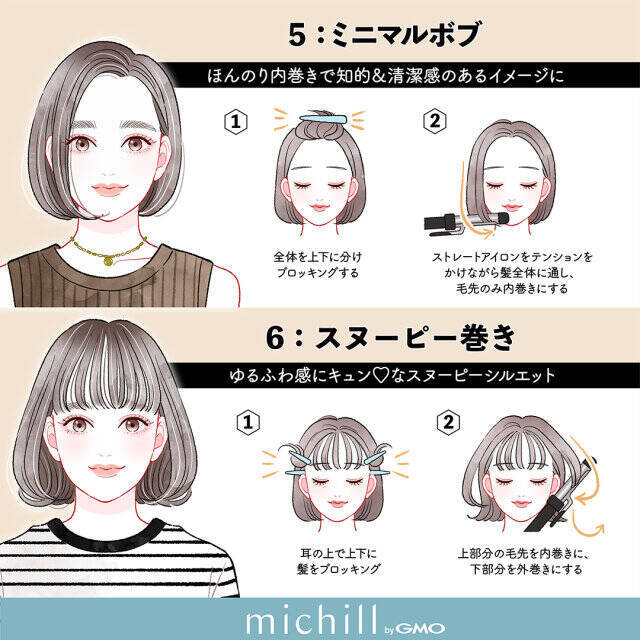 5分で完成！ショート＆ショートボブさんが可愛くなれる♡巻き髪9選