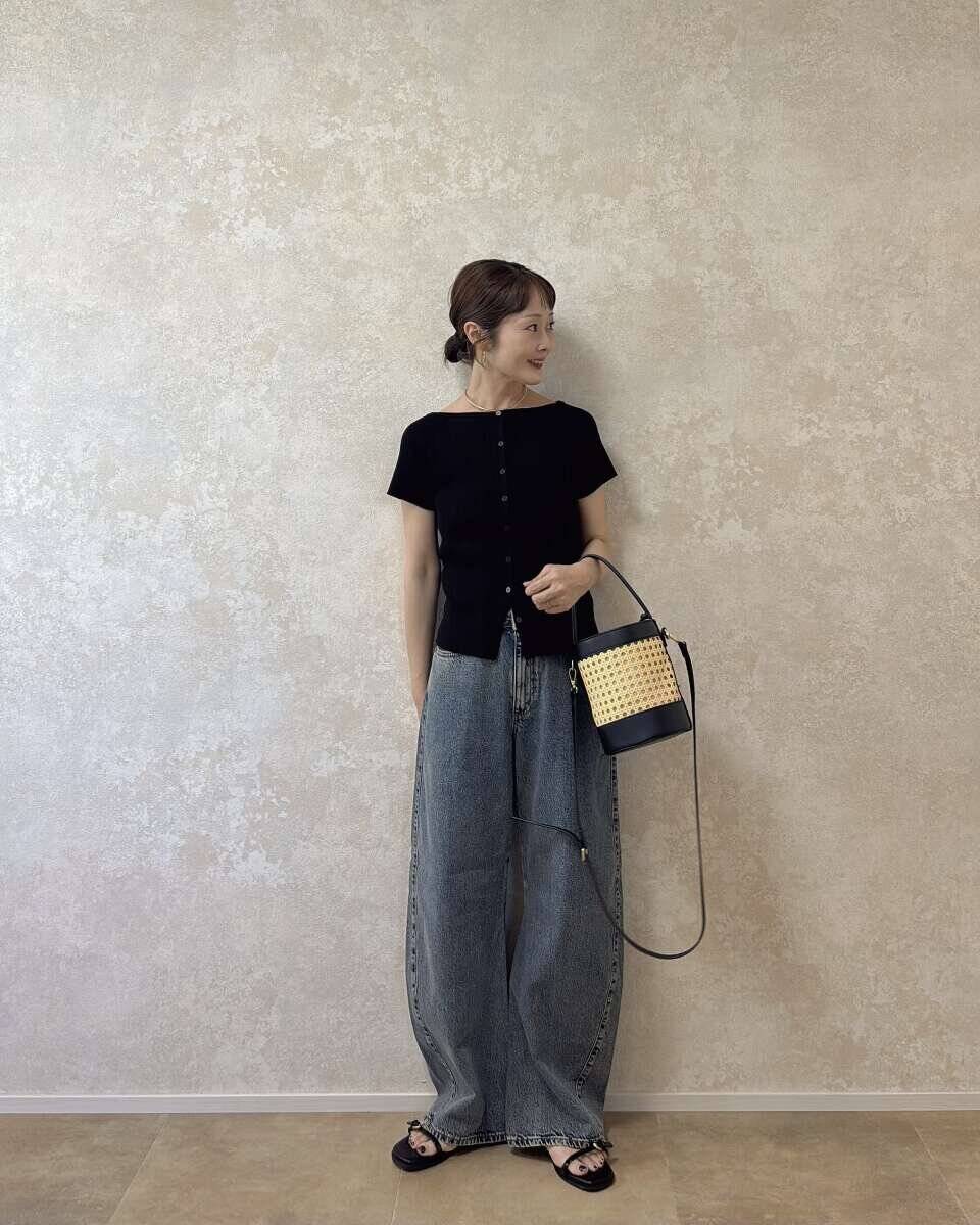 【GU】体のラインを拾わない♡アラフォーの夏に頼れる高見え半袖カーデの着こなし術