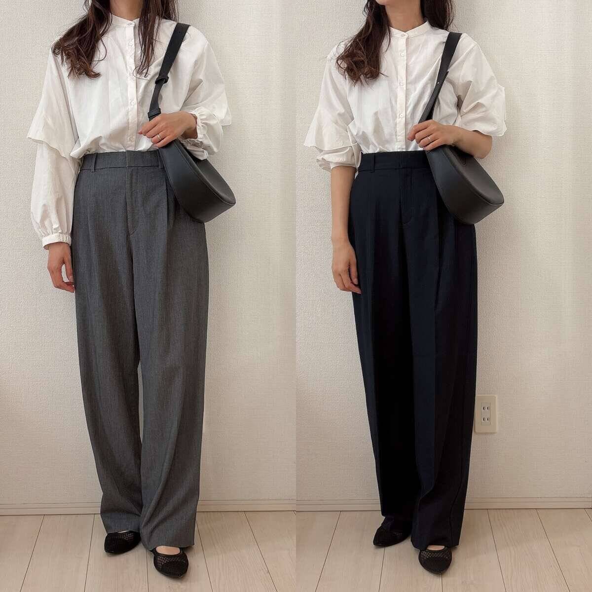 ユニクロとGU「タックワイドパンツ」どっちも名品すぎ♡徹底比較の春コーデ7選！