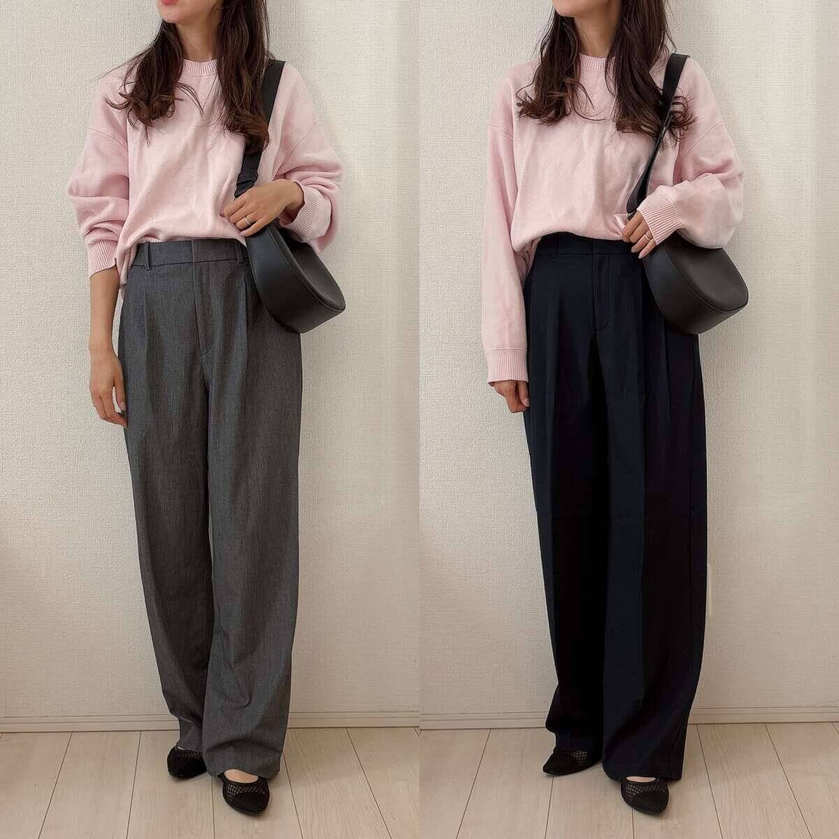 ユニクロとGU「タックワイドパンツ」どっちも名品すぎ♡徹底比較の春コーデ7選！