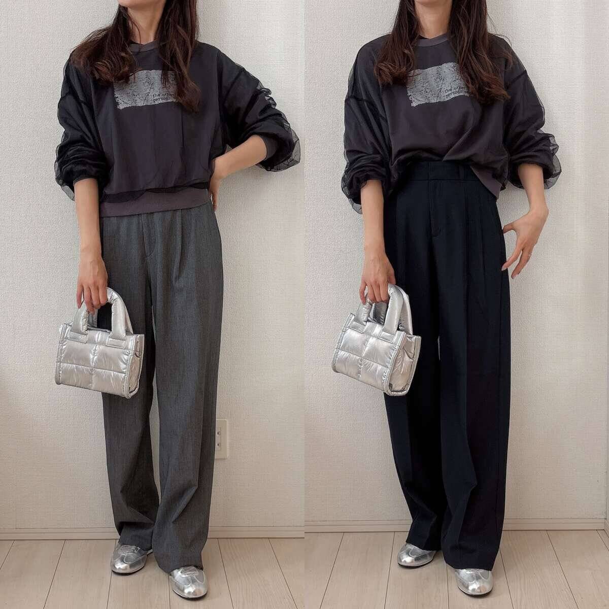 ユニクロとGU「タックワイドパンツ」どっちも名品すぎ♡徹底比較の春コーデ7選！