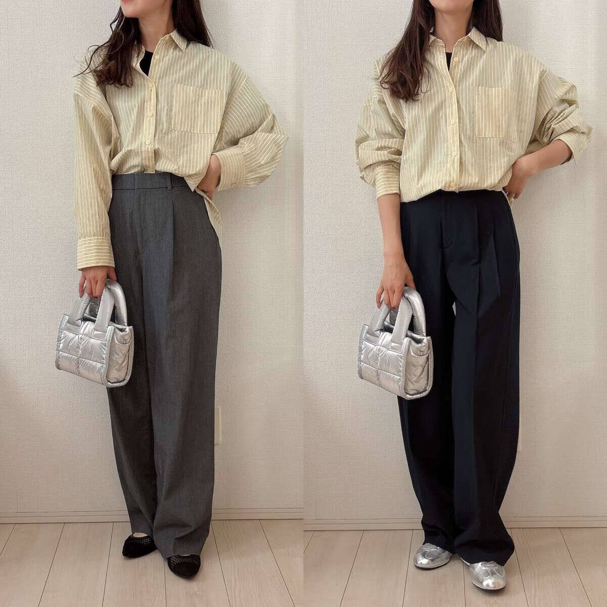 ユニクロとGU「タックワイドパンツ」どっちも名品すぎ♡徹底比較の春コーデ7選！