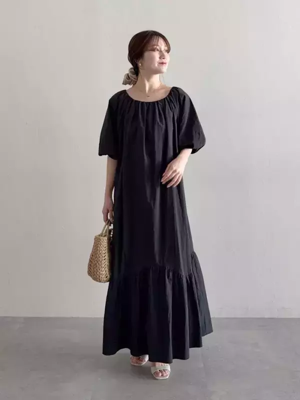 夏の王道「黒ワンピース」は涼しげ素材で抜け感を出すのが大正解！お手本コーデ5style