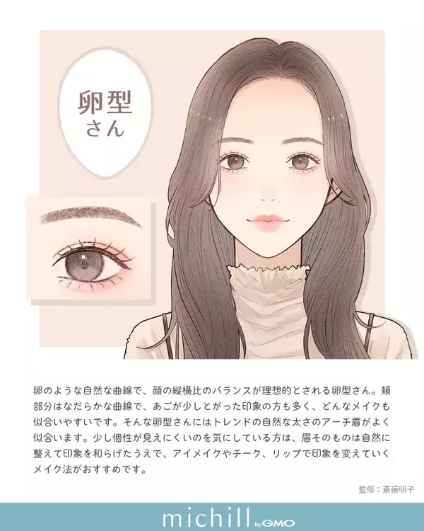 同じ「アーチ眉」でも似合う形は顔型で違う！4タイプ別♡垢抜け眉メイクのやり方