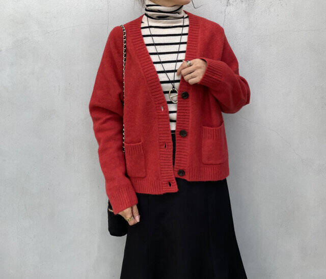 ユニクロのカーデなら羽織るだけで即可愛い♡ふわふわカーディガンコーデ