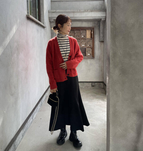 ユニクロのカーデなら羽織るだけで即可愛い♡ふわふわカーディガンコーデ