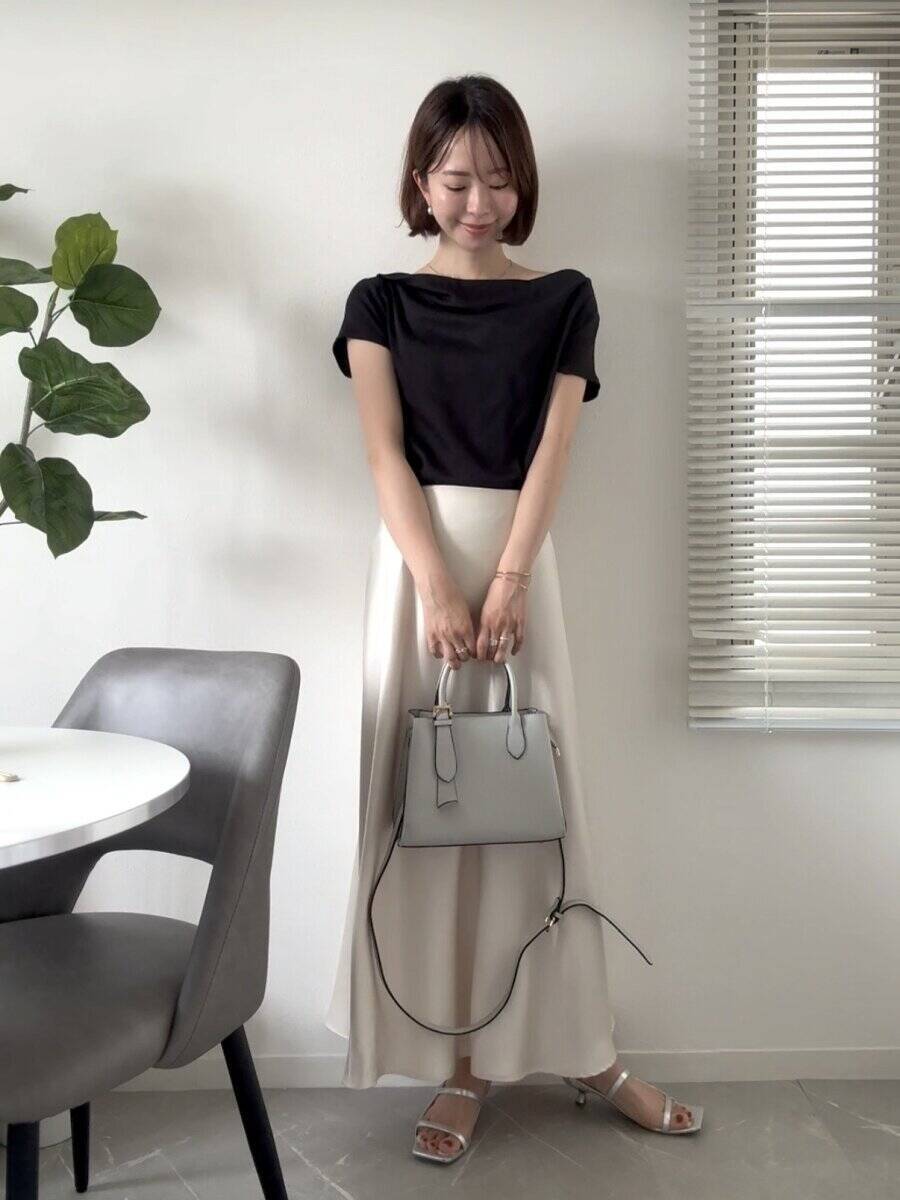 大当たりすぎ♡GUドレープネックTはLとXLで印象激変！2サイズアップが正解