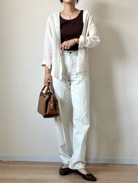 ユニクロのシャツが夏に使える♡冷房対策にも！透け感が大人っぽいシアーシャツで着回しコーデ