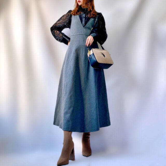 ユニクロで売れるのわかるわ～！美シルエットのジャンパースカートで着回しコーデ