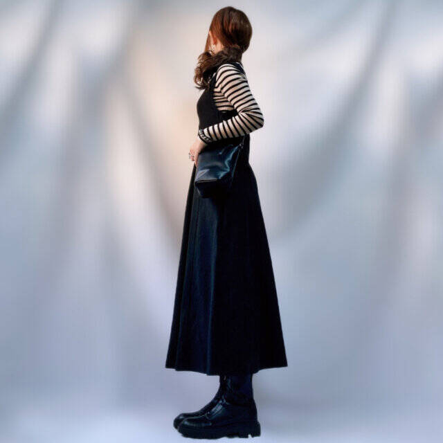 ユニクロで売れるのわかるわ～！美シルエットのジャンパースカートで着回しコーデ