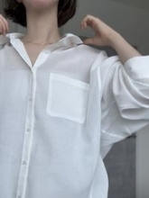 お気に入りすぎて2色買い！GUのシアーシャツは透け感がちょうどイイ大人の万能アウターでした