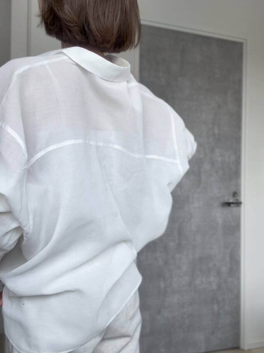 お気に入りすぎて2色買い！GUのシアーシャツは透け感がちょうどイイ大人の万能アウターでした