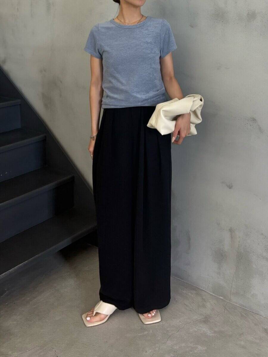 夏の「黒ワイドパンツ」はこう着て爽やかに垢抜ける♡重たく見せない！大人の着回しコーデ