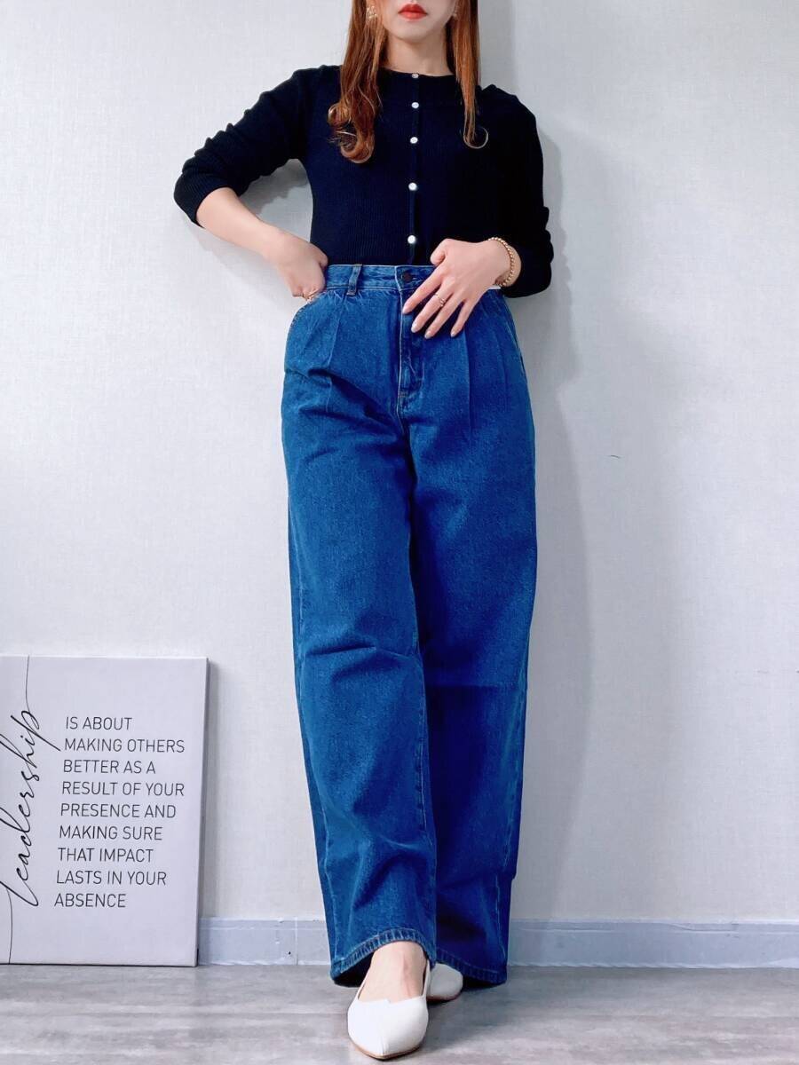 154cmさんがGUの1500円以下デニム4本ガチ比較♡お直しなしで神丈だったのはコレ！