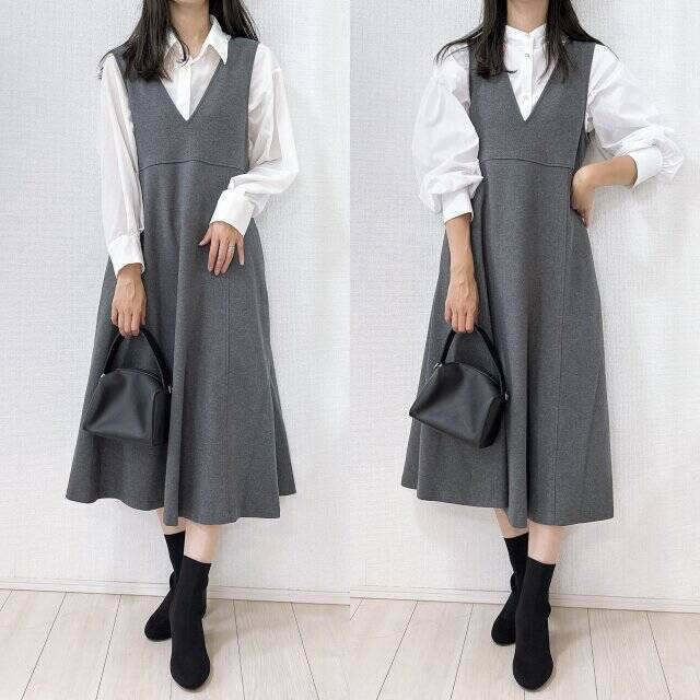 ユニクロで人気のジャンスカ…どう着るのが正解？古見えNGコーデvs今っぽOKコーデ