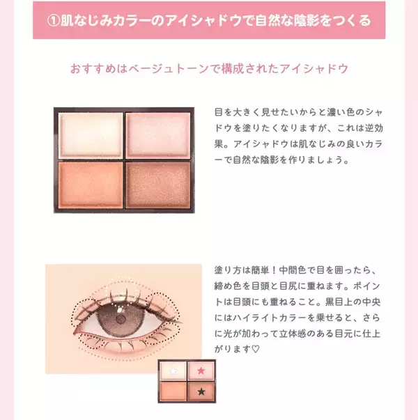 1.5倍目が大きく見える♡効果絶大な「デカ目メイクテク」4選