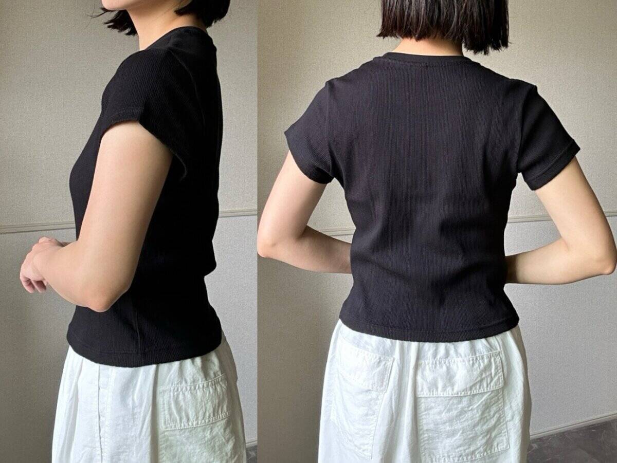 短丈Tは似合わないと思ってた…ユニクロ990円ミニTが大人にちょうどイイ♡