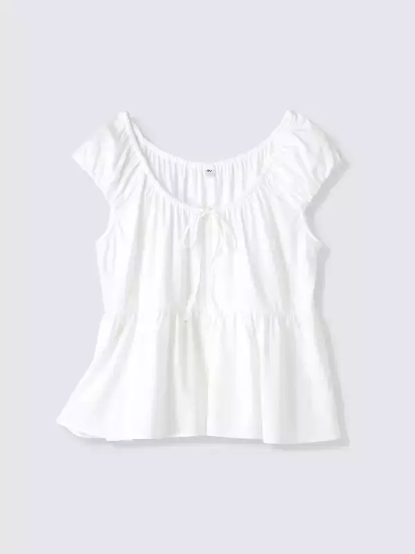 GU行ったらまずチェックして！涼しげで華やか♡夏コーデに頼れる「白ブラウス」5選