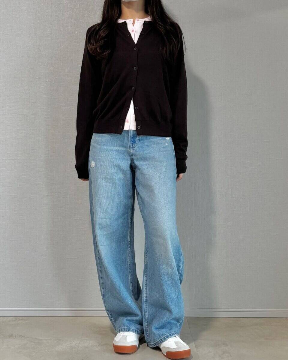 154cmさんが実証！ユニクロですっきり見せを叶える！レイヤードコーデの着膨れ回避術♡